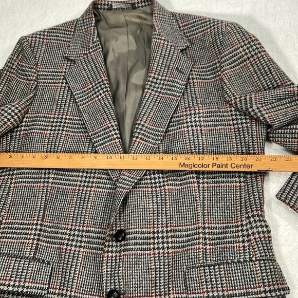 Oakton multi color herringbone sports coat blazer jacket 42 - Picture 7 of 10